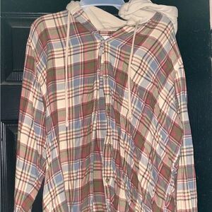 American eagle hooded flannel